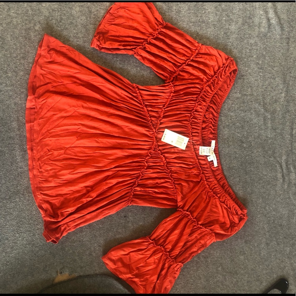 Burnt orange blouse